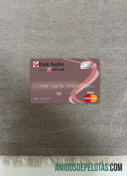 Austria bank Austria master kartu tampilan foto depan desain