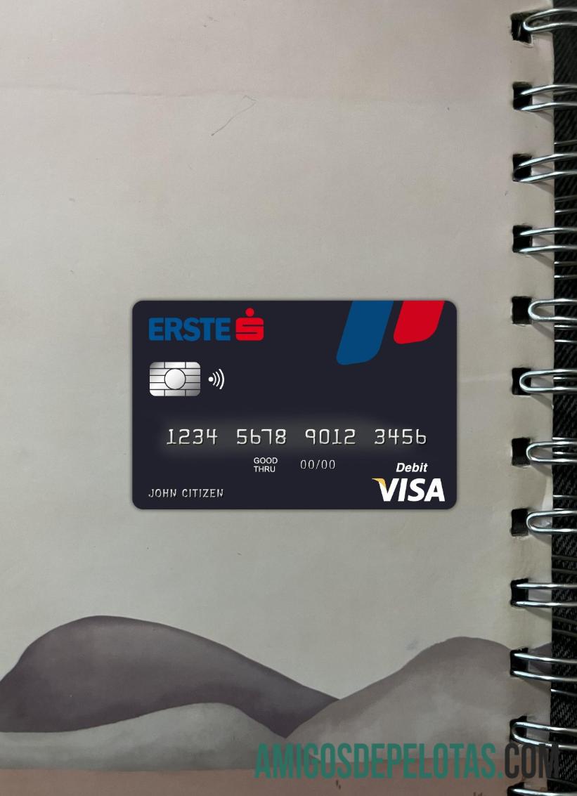 Austria Erste group bank visa kartu tampilan foto depan sampel