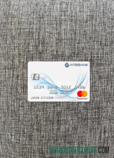 Azerbaijan AFB bank mastercard tampilan foto depan templat