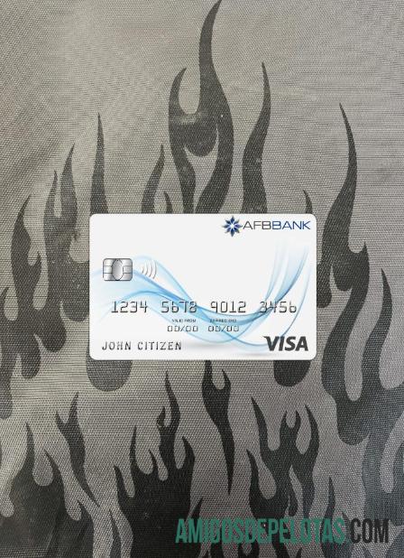 Azerbaijan AFB bank visa kartu tampilan foto depan sampel