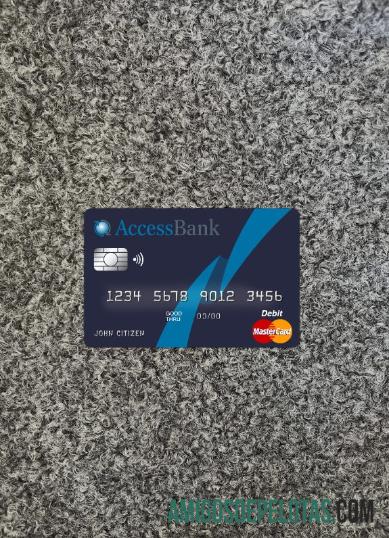 Azerbaijan Access bank master kartu tampilan foto depan sampel