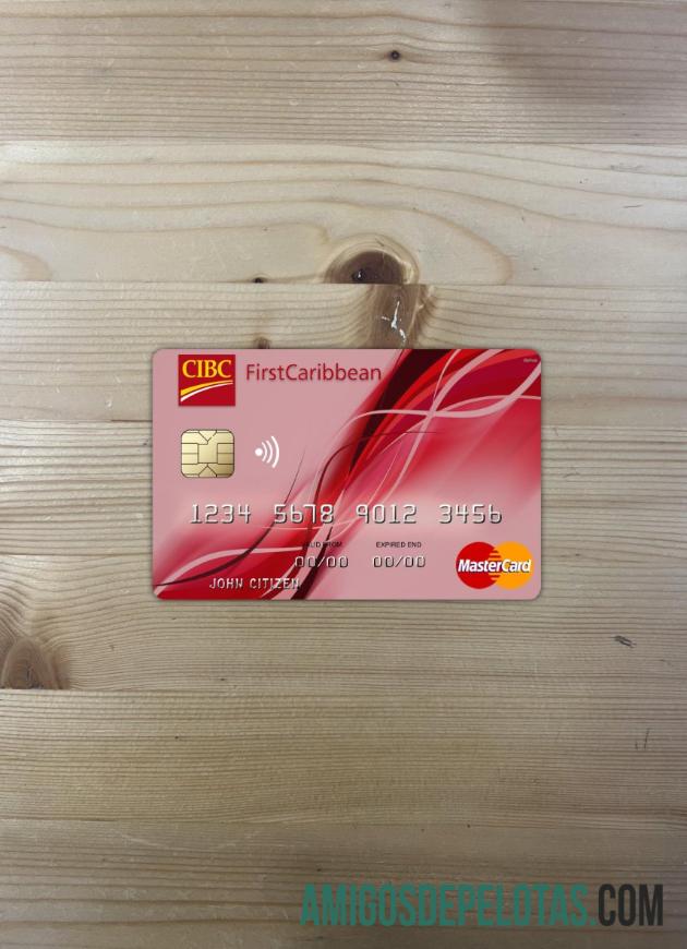 Bahama FirstCaribbean International bank mastercard tampilan foto depan makering