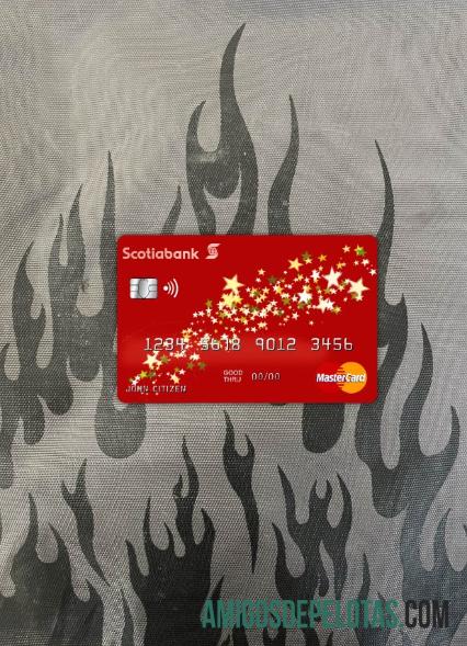 Bahama Scotia bank mastercard tampilan foto depan sampel
