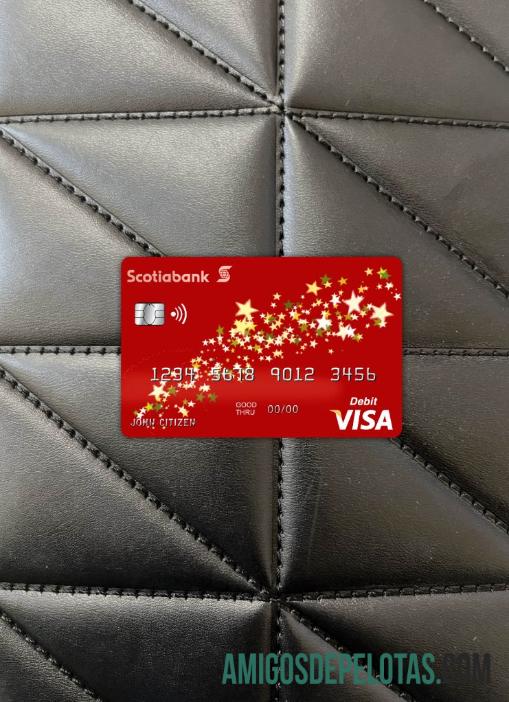 Bahama Scotia bank visa kartu tampilan foto depan templat