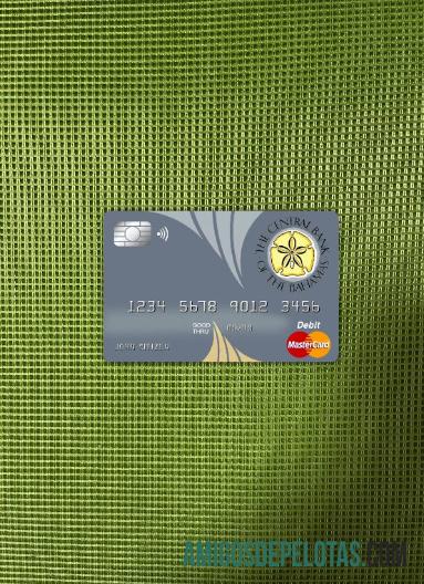 Bahama The Central bank mastercard tampilan foto depan pratinjau