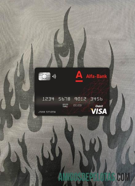 Belarus Alfa bank visa kartu tampilan foto depan pratinjau
