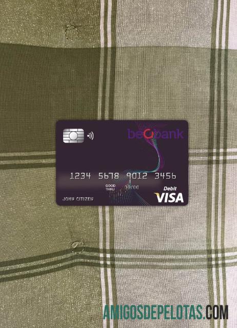 Belgia Beobank visa kartu tampilan foto depan desain