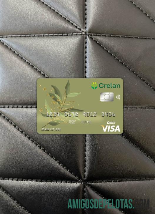Belgia Crelan bank visa kartu tampilan foto depan pratinjau