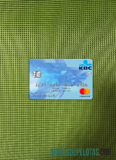 Belgia KBC bank mastercard tampilan foto depan templat