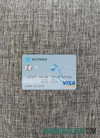 Belgia Keytrade bank visa kartu tampilan foto depan pratinjau