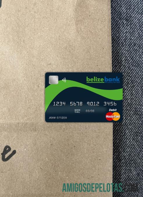 Belize Belizebank mastercard tampilan foto depan pratinjau
