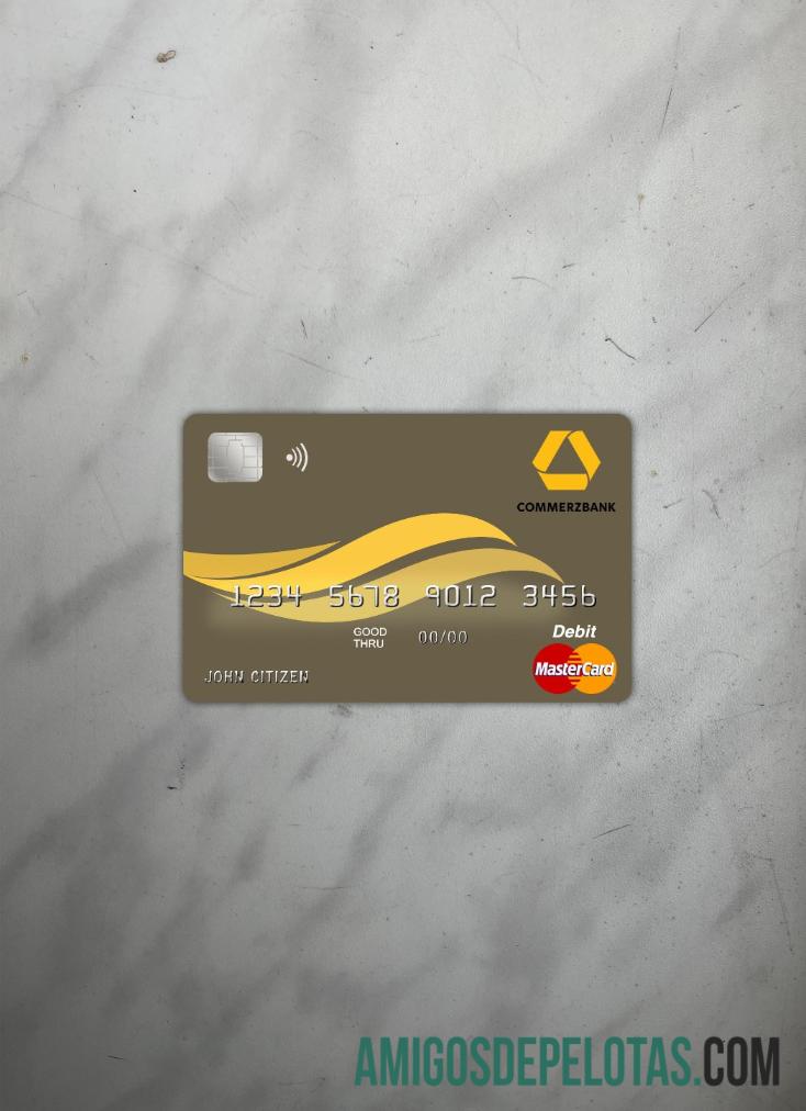 Belize Commerzbank master kartu tampilan foto depan desain