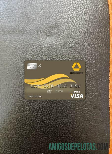 Belize Commerzbank visa kartu tampilan foto depan templat