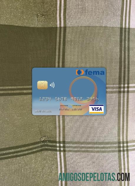 Benin Fema bank visa kartu tampilan foto depan makering
