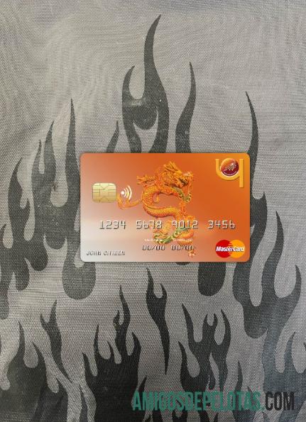 Bhutan Druk PNB bank mastercard tampilan foto depan templat