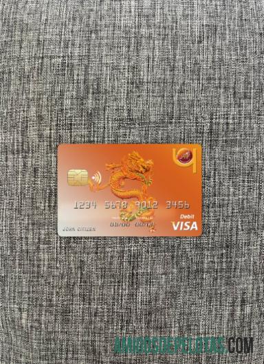 Bhutan Druk PNB bank visa kartu tampilan foto depan sampel