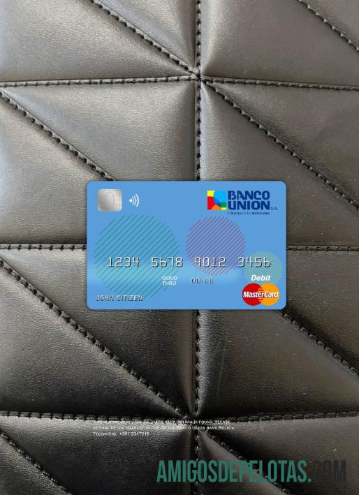 Bolivia Banco serikat bank master kartu tampilan foto depan pratinjau