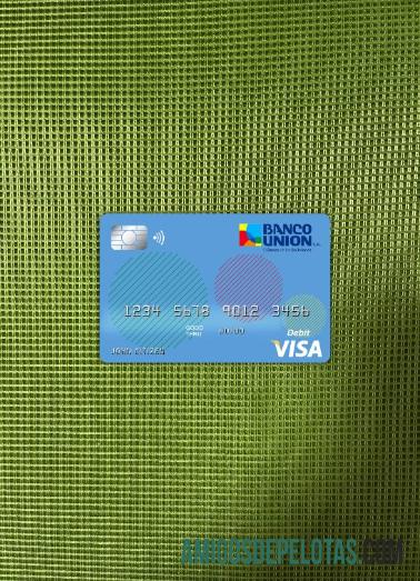Bolivia Banco serikat bank visa kartu tampilan foto depan sampel