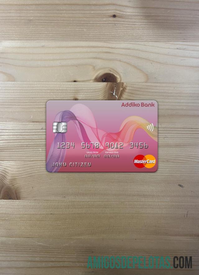Bosnia dan Herzegovina Addiko bank mastercard tampilan foto depan makering