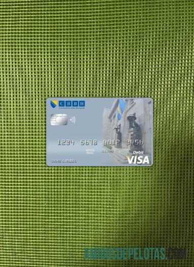 Bosnia dan Herzegovina Central bank visa kartu tampilan foto depan desain