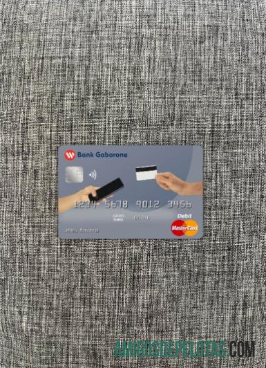 Botswana bank Gaborone mastercard tampilan foto depan desain