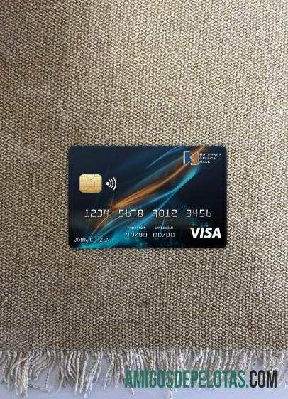 Botswana Savings bank visa kartu tampilan foto depan desain