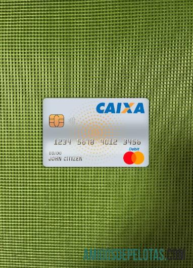 Brasil Caixa bank master Debit kartu tampilan foto depan templat