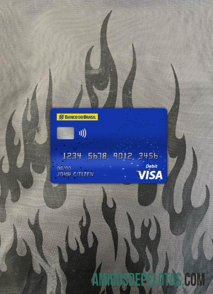 Brasil banco do brasil bank visa Debit kartu tampilan foto depan makering