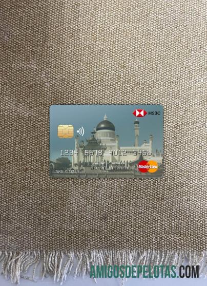 Brunei HSBC bank mastercard tampilan foto depan desain
