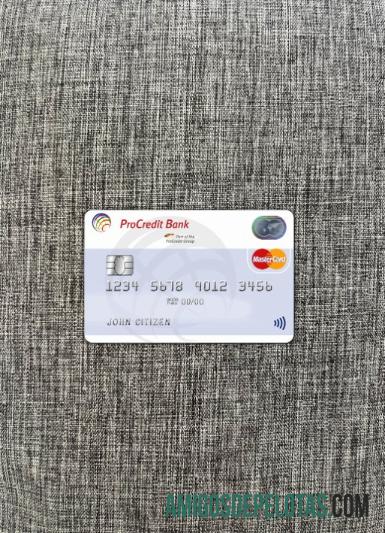 Bulgaria ProCredit bank MasterCard tampilan foto depan sampel