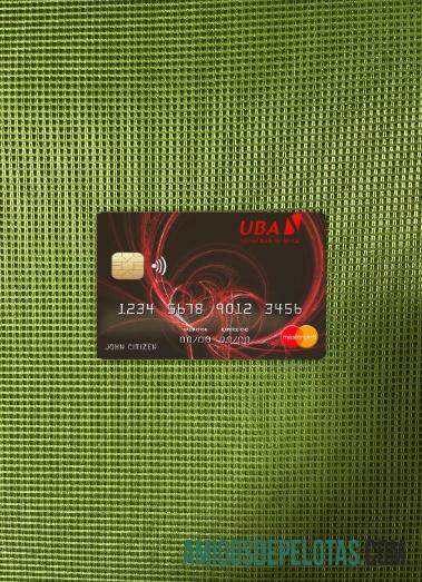 Burkina Faso United bank for Africa mastercard tampilan foto depan templat