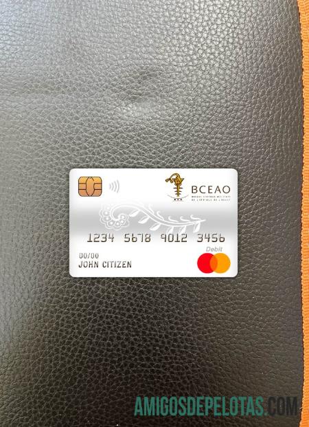 Burkina Faso the central bank of west african states bank master Debit kartu tampilan foto depan makering