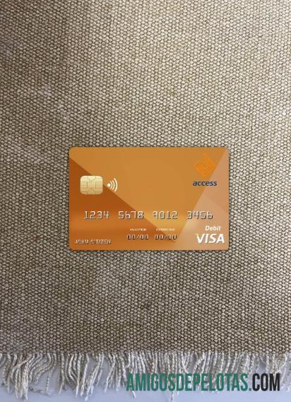 Burundi Access bank visa kartu tampilan foto depan makering
