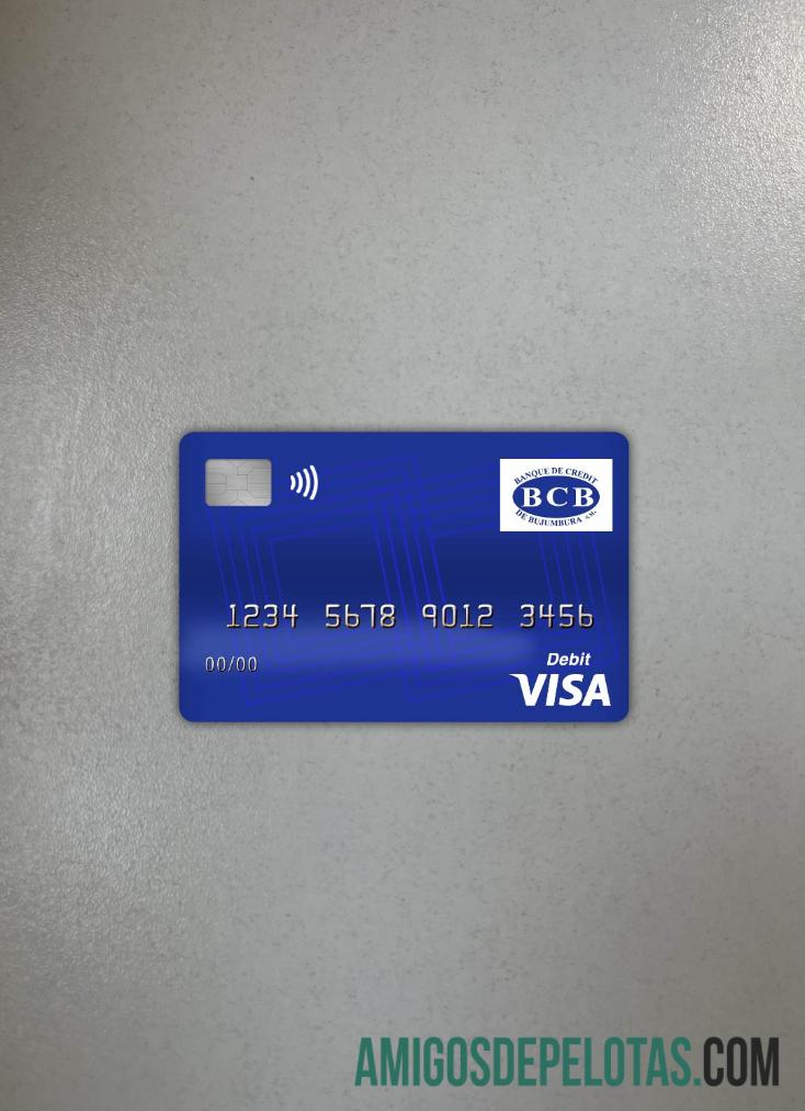 Burundi Kredit bank of Bujumbura visa Debit kartu tampilan foto depan makering