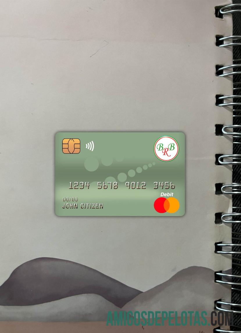 Burundi bank of the republic of Burundi master Debit kartu tampilan foto depan desain