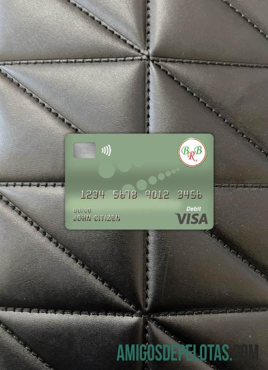 Burundi bank of the republic of Burundi visa Debit kartu tampilan foto depan templat