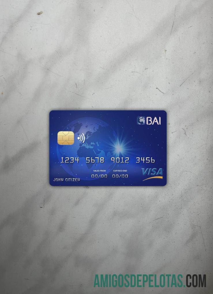 Tanjung Verde BAI bank visa kartu tampilan foto depan sampel