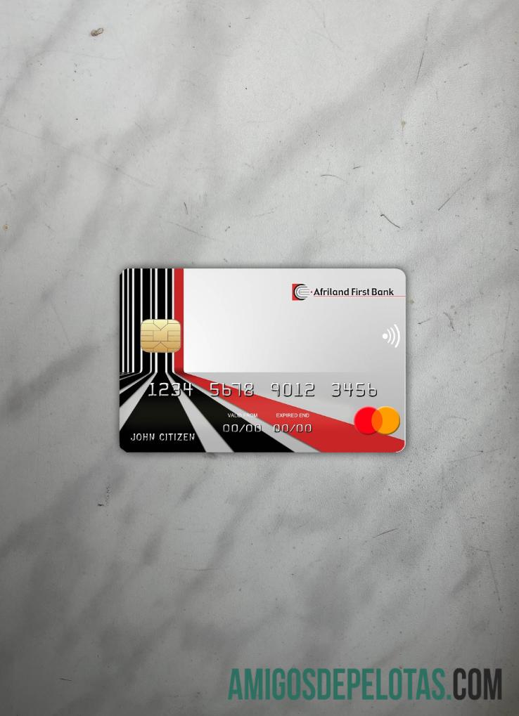 Kamerun Afriland First bank mastercard tampilan foto depan pratinjau