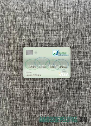 Kamerun Atlantic bank visa Debit kartu tampilan foto depan sampel