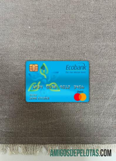 Kamerun Ecobank bank master Debit kartu tampilan foto depan desain