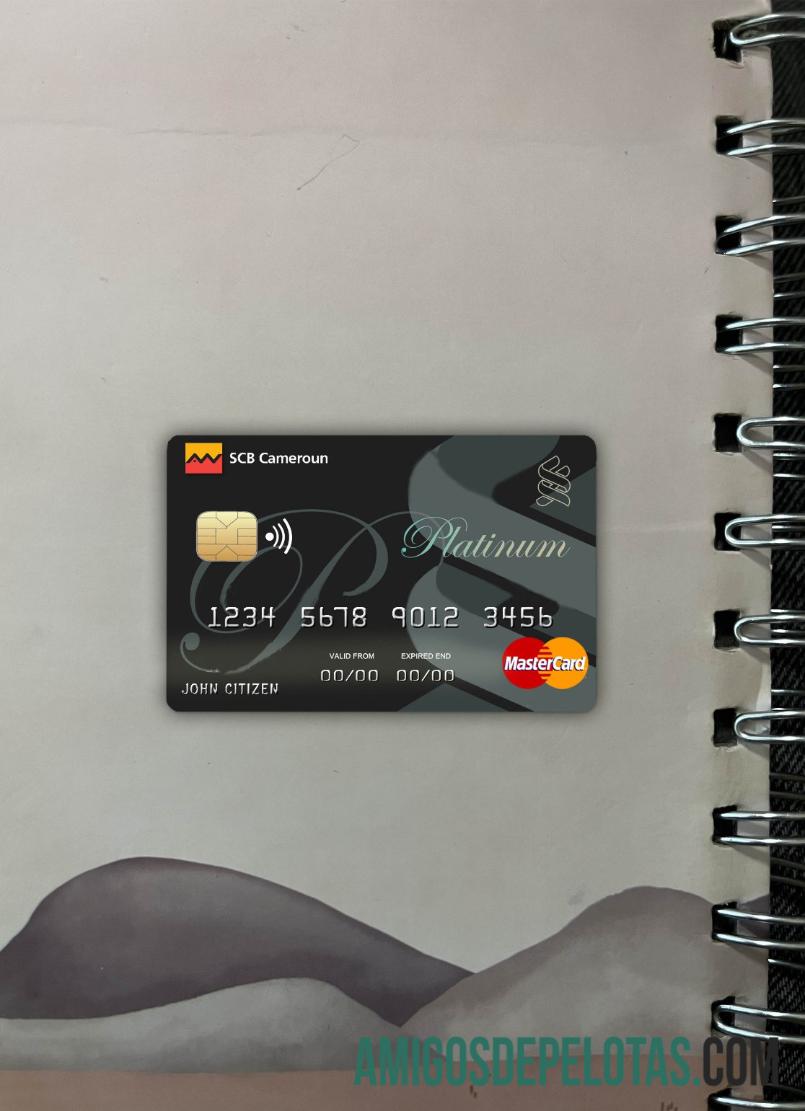 Kamerun SCB bank mastercard tampilan foto depan pratinjau