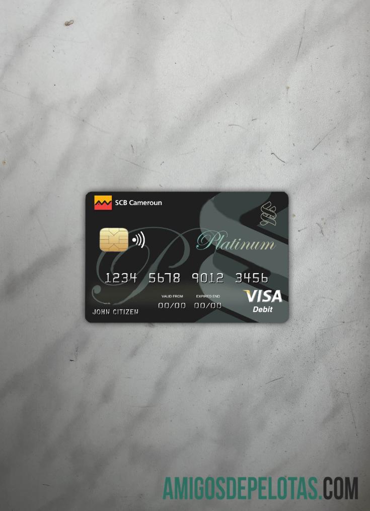 Kamerun SCB bank visa kartu tampilan foto depan makering