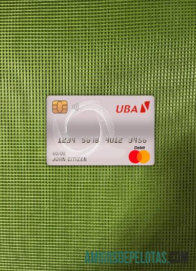 Kamerun UBA bank master Debit kartu tampilan foto depan makering