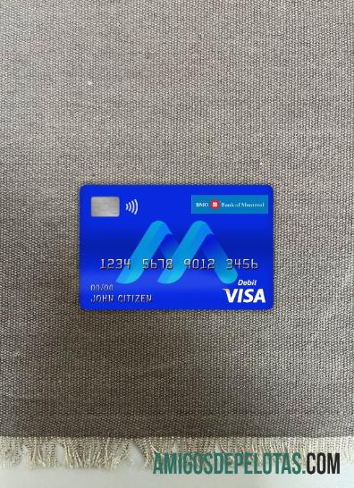 Kanada BMO bank of montreal bank visa Debit kartu tampilan foto depan sampel