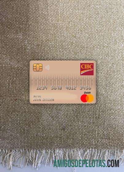 Kanada CIBC bank master Debit kartu tampilan foto depan sampel