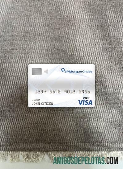 Kanada JP Morgan chase bank visa Debit kartu tampilan foto depan pratinjau