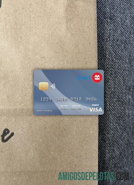 Kanada Montreal bank visa kartu tampilan foto depan desain