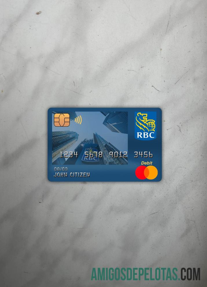 Kanada Royal bank (RBC) master Debit kartu tampilan foto depan templat