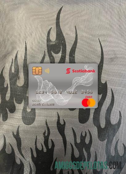 Kanada Scotiabank master Debit kartu tampilan foto depan makering