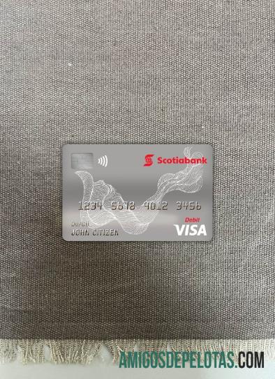 Kanada Scotiabank visa Debit kartu tampilan foto depan desain